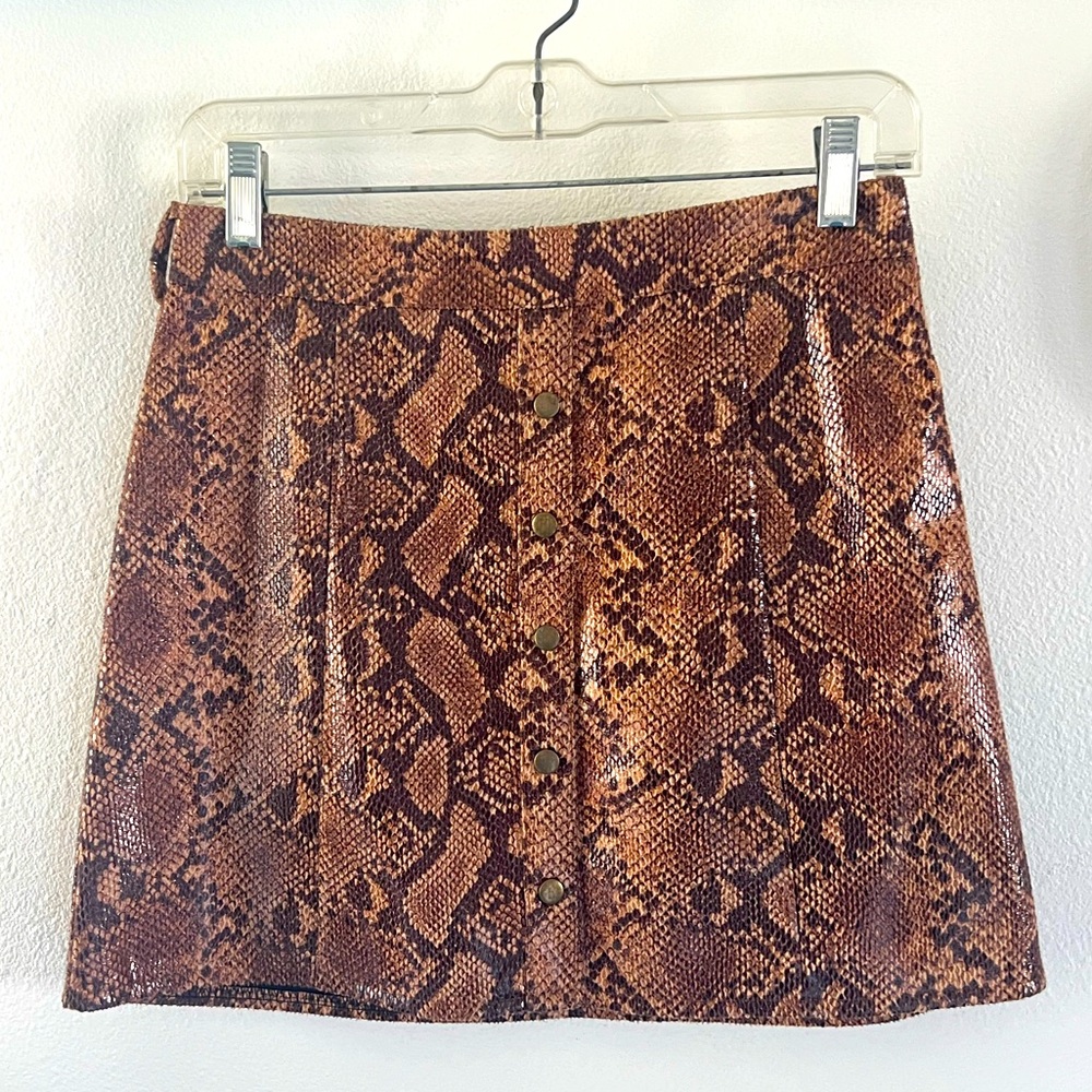 Faux Leather Skirt